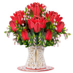 Lovely Roses Bouquet Oversized Pop Up Card with Keepsake by Paper Love