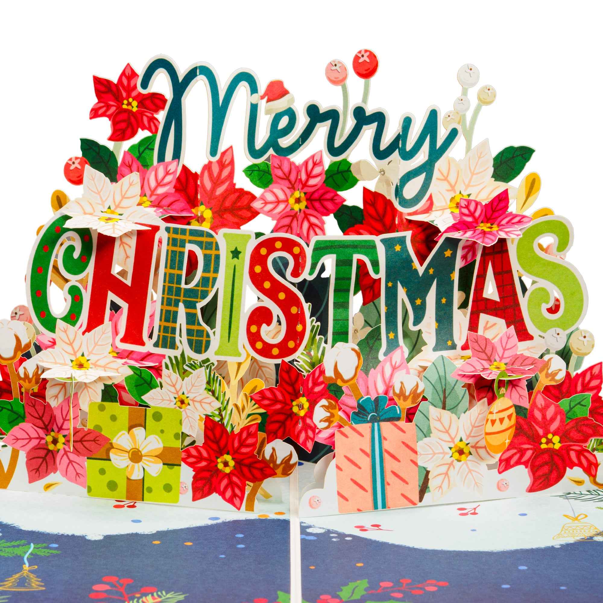 Merry Christmas Frndly Pop Up Card, 5" x 7" Cover