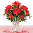 Lovely Roses Bouquet Oversized Pop Up Card with Keepsake by Paper Love