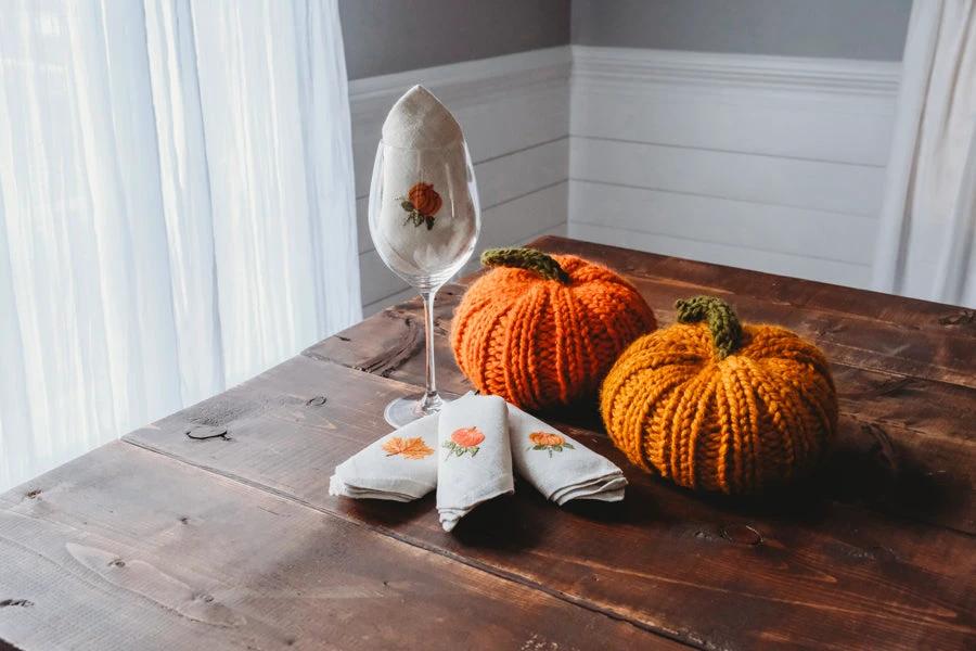 Fall Cocktail Napkin Set (set of 4) by Maison d'Haiti