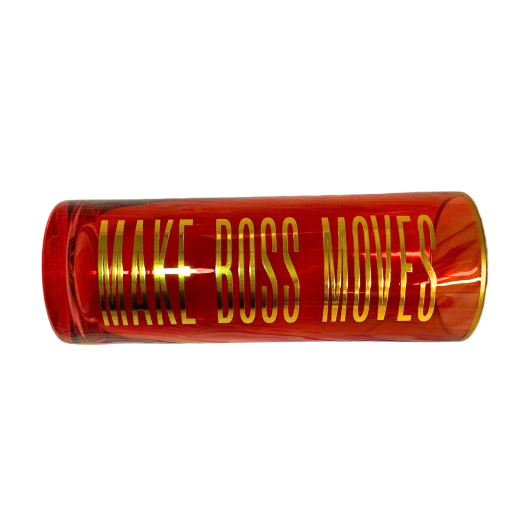 Make Boss Moves Collins Glass in Coral and Gold