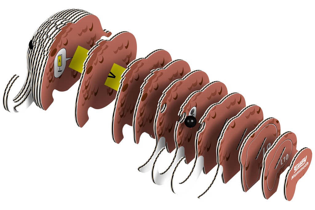 Mammoth 3D Puzzle for Kids | Prehistoric STEM Craft Activity