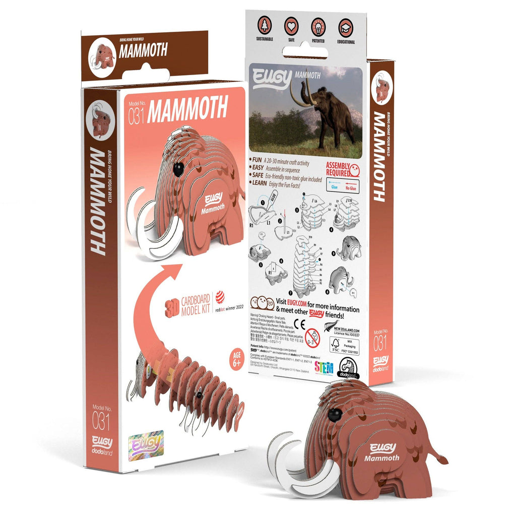Mammoth 3D Puzzle for Kids | Prehistoric STEM Craft Activity