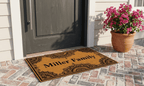 Mandala Border Personalized Coir Mat