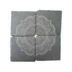 Mandala Slate Coasters| Modern Indian Inspired Tabletop Decor