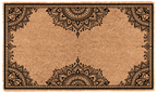 Mandala Border Personalized Coir Mat