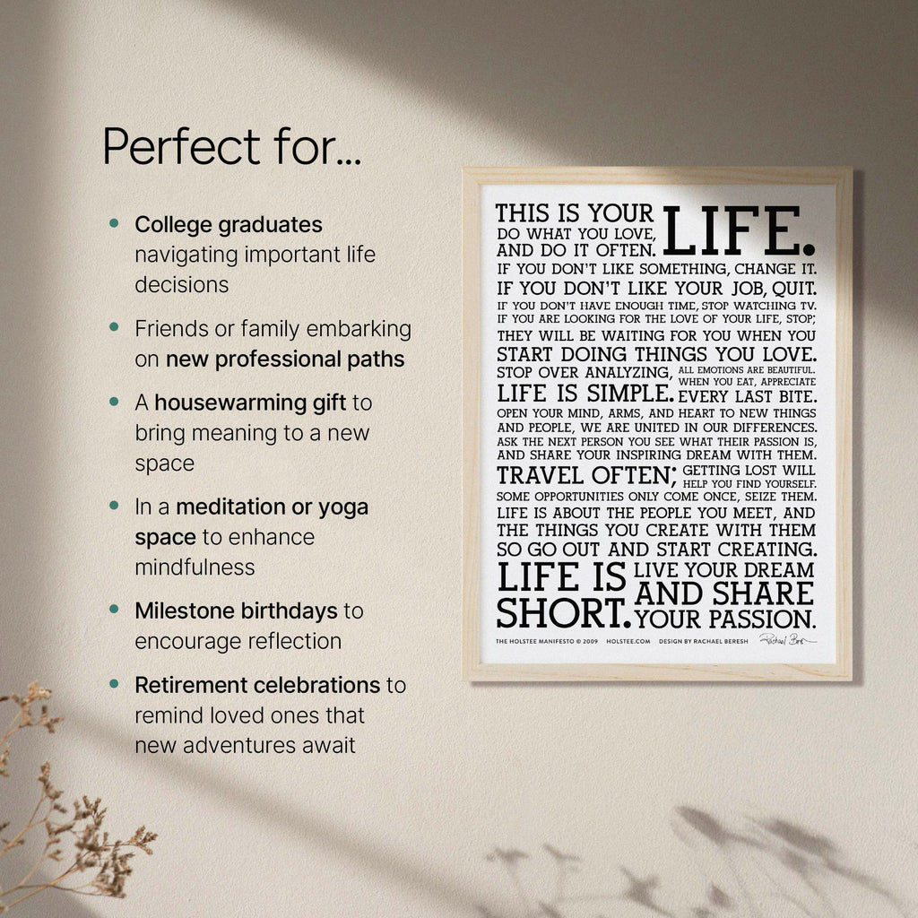 Signed Holstee Manifesto Poster