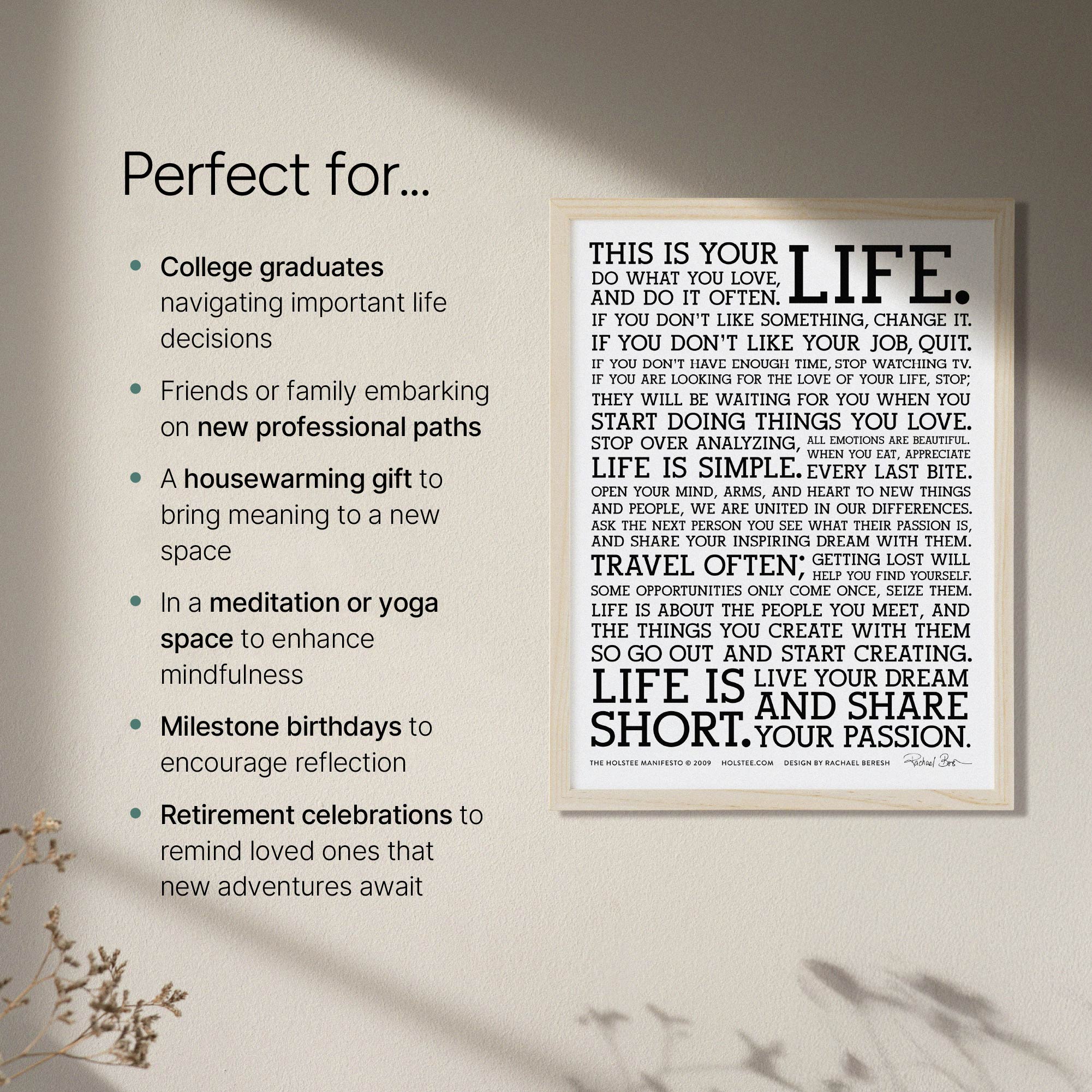 Signed Holstee Manifesto Poster