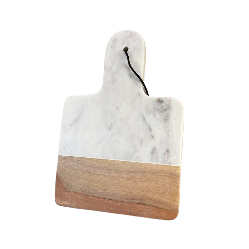 Wood and Marble Mini Charcuterie Board by Source by Studio Skara