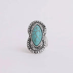 Marquise Western Adjustable Turquoise Ring | Diamond Shaped Fashion Jewelry by The Bullish Store