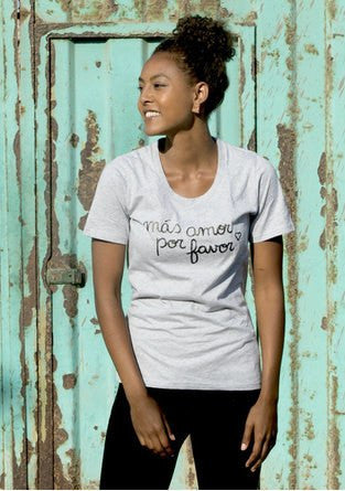 More Love Please Tee - Grey