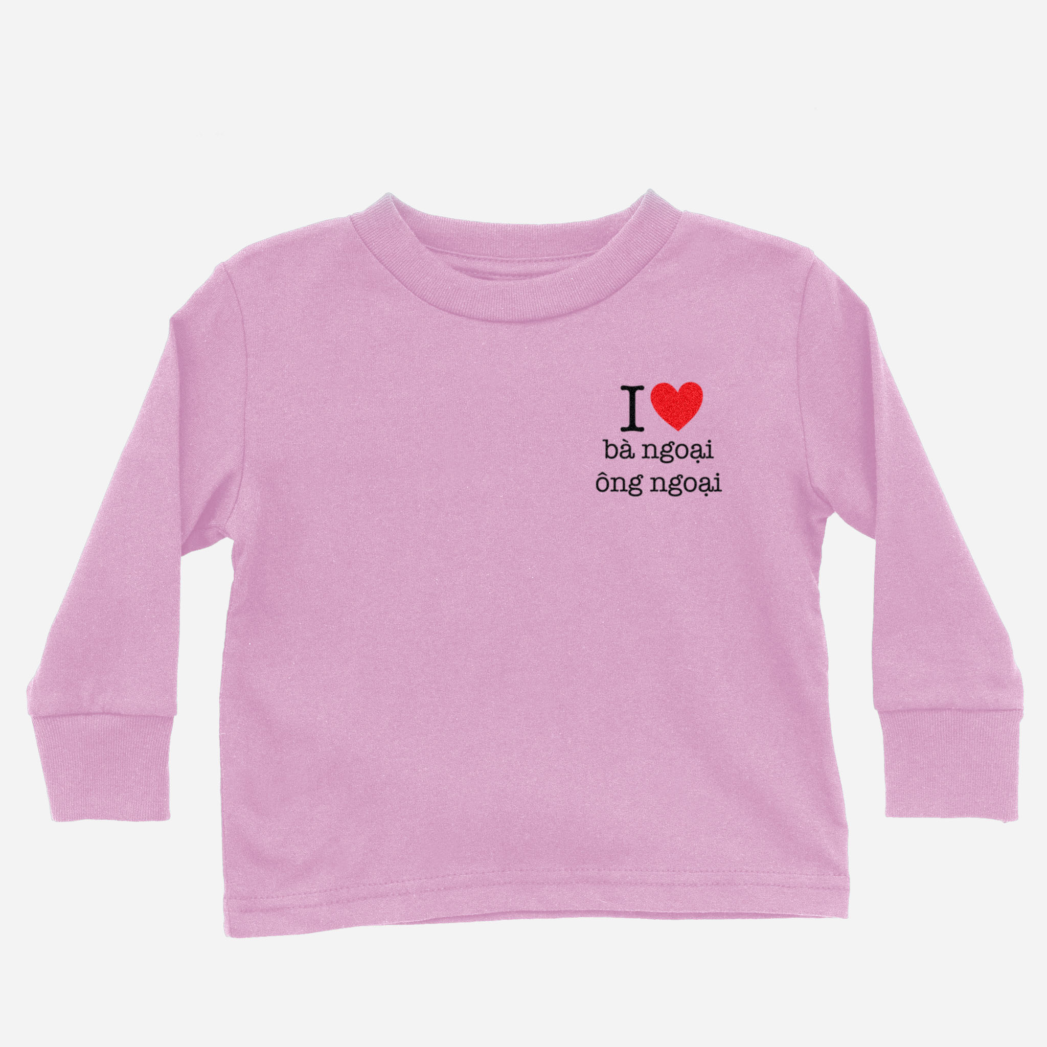 I Heart Grandma & Grandpa Vietnamese Maternal Long Sleeve Shirt (Toddler)