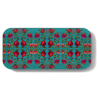 Crimson Garden Narrow Birchwood Small Decorative Tray
