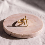 Mazu Minimalist Open Double Parallel Bar Ring