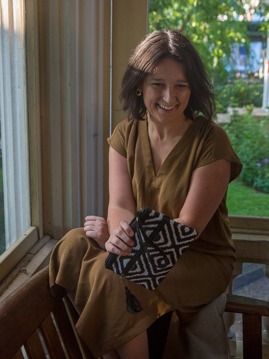 Meander Cotton Clutch