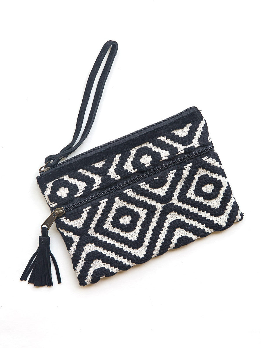 Meander Cotton Clutch