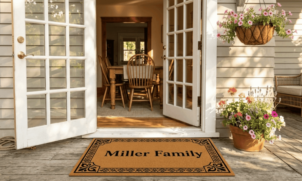Mediterranian Border Personalized Coir Mat
