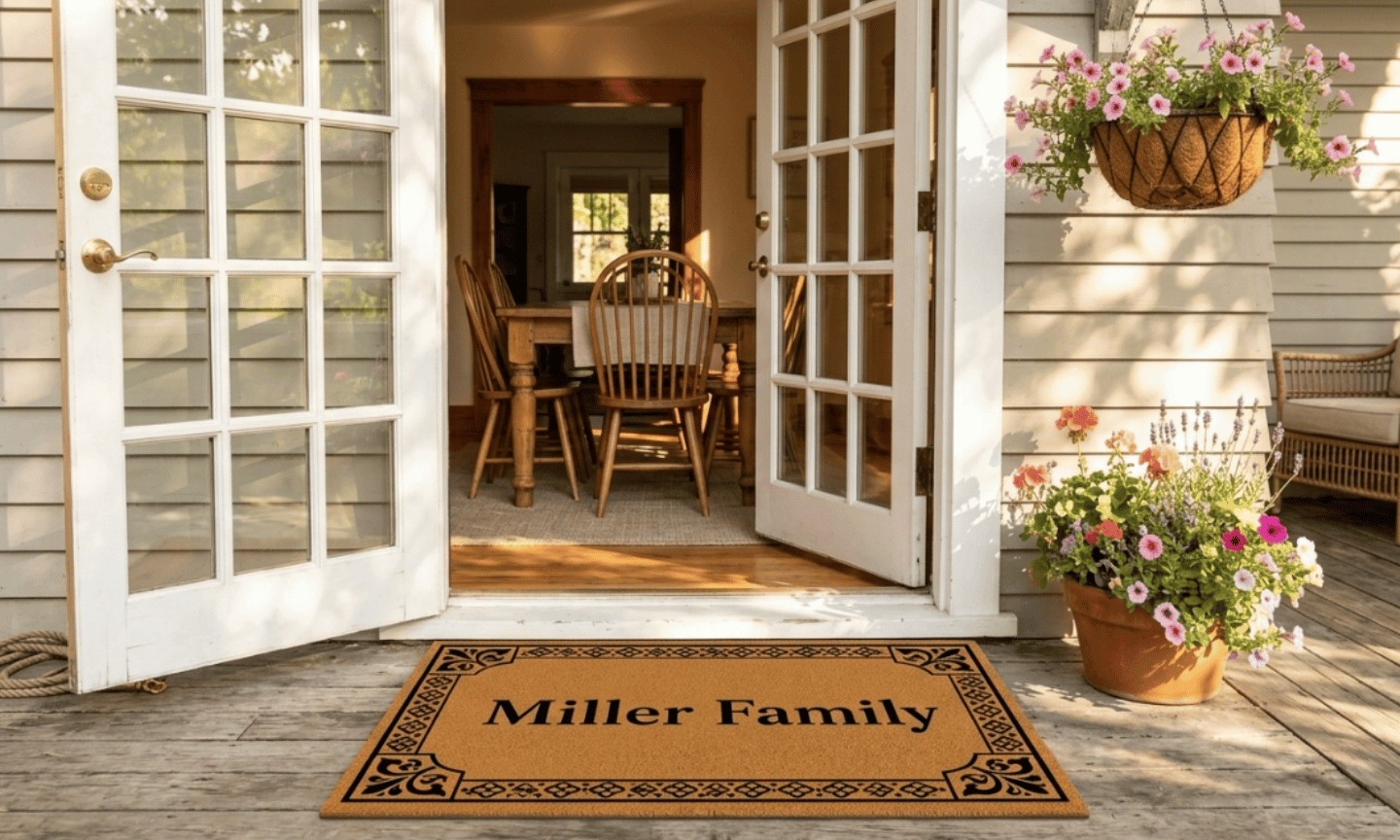 Mediterranian Border Personalized Coir Mat