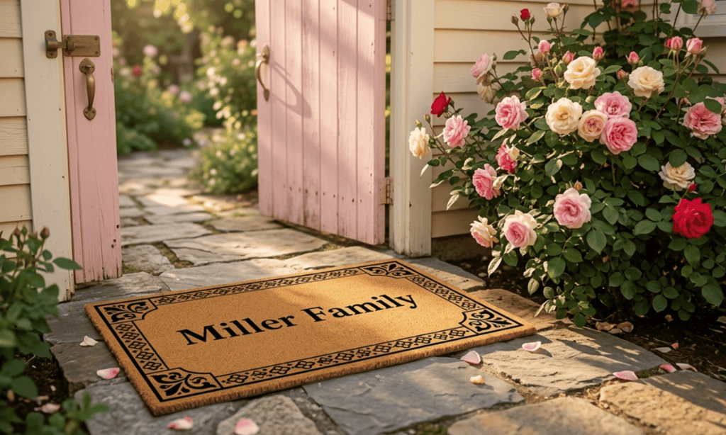 Mediterranian Border Personalized Coir Mat