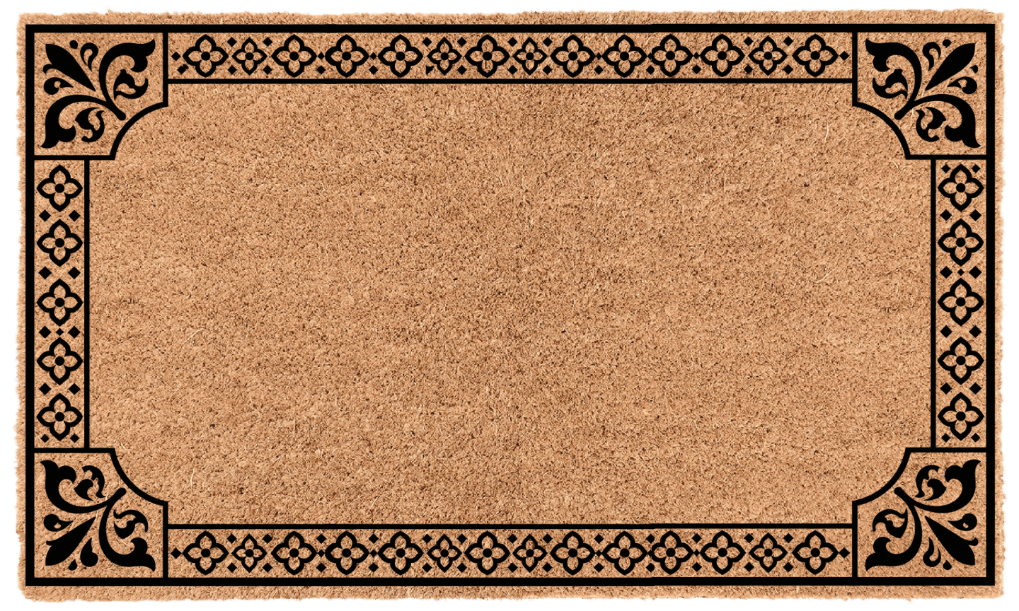 Mediterranian Border Personalized Coir Mat