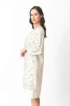 Keya Midi Dress with Floral Hand Embroidery by Raas