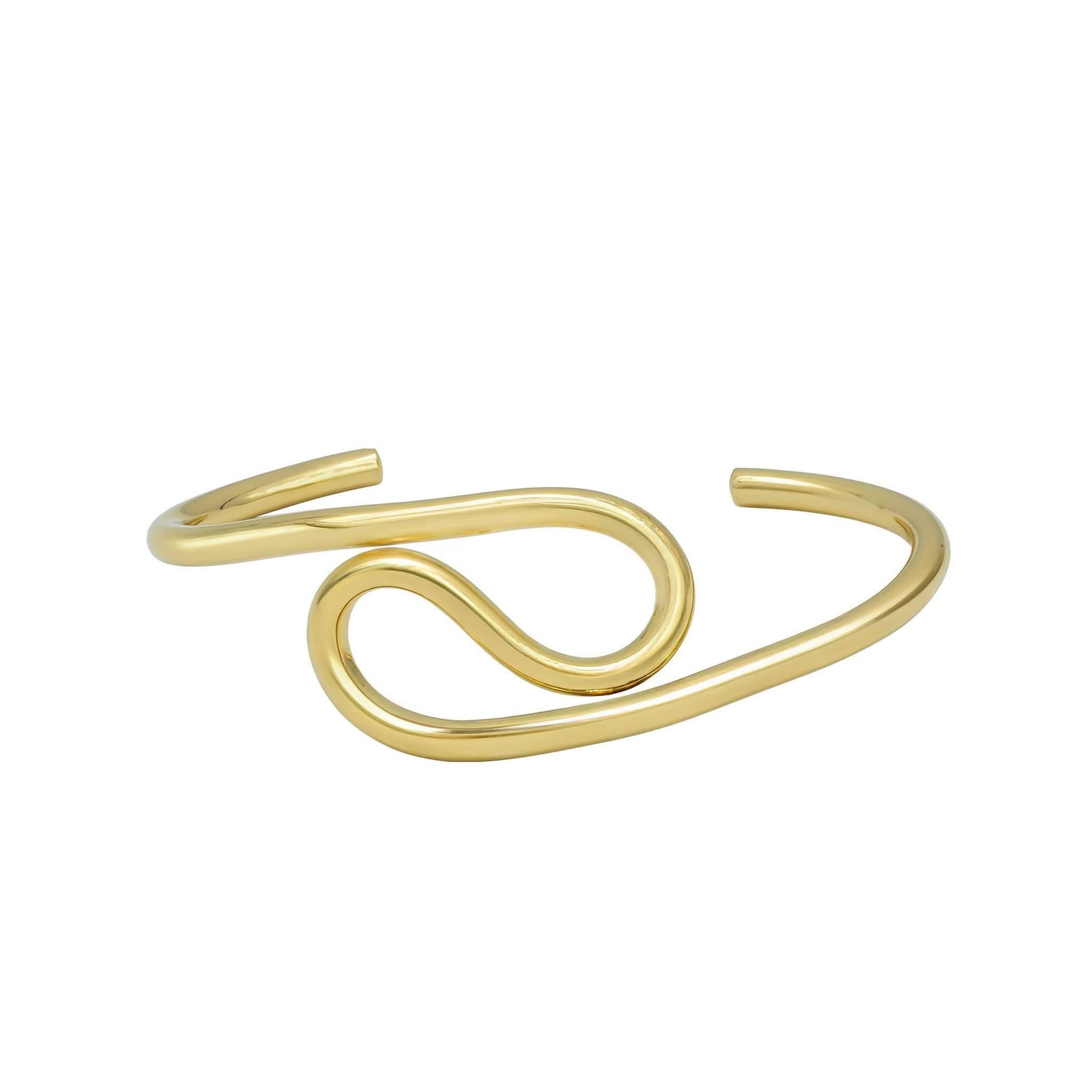 Milele Brass Spiral Cuff Bracelet for Women