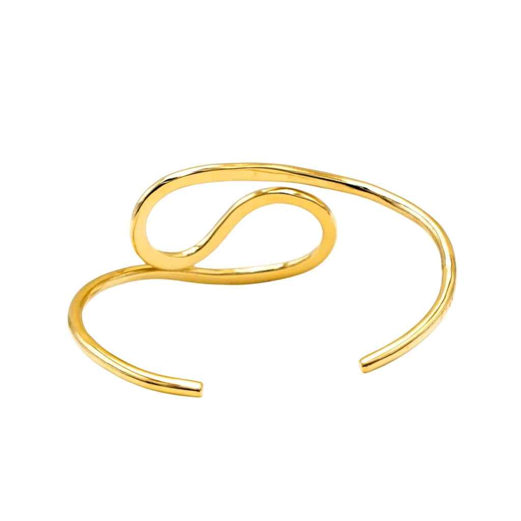 Milele Brass Spiral Cuff Bracelet for Women