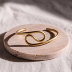 Milele Brass Spiral Cuff Bracelet for Women