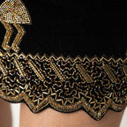 Halona Mini Black Dress with Varli Hand Embroidery by Raas