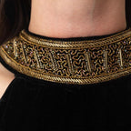 Halona Mini Black Dress with Varli Hand Embroidery by Raas