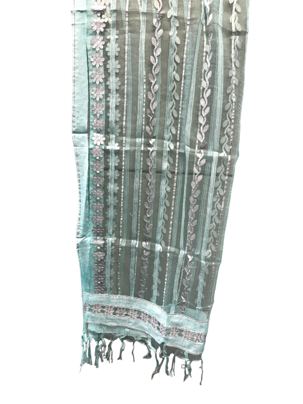 Dupatta with Silver Gota Work