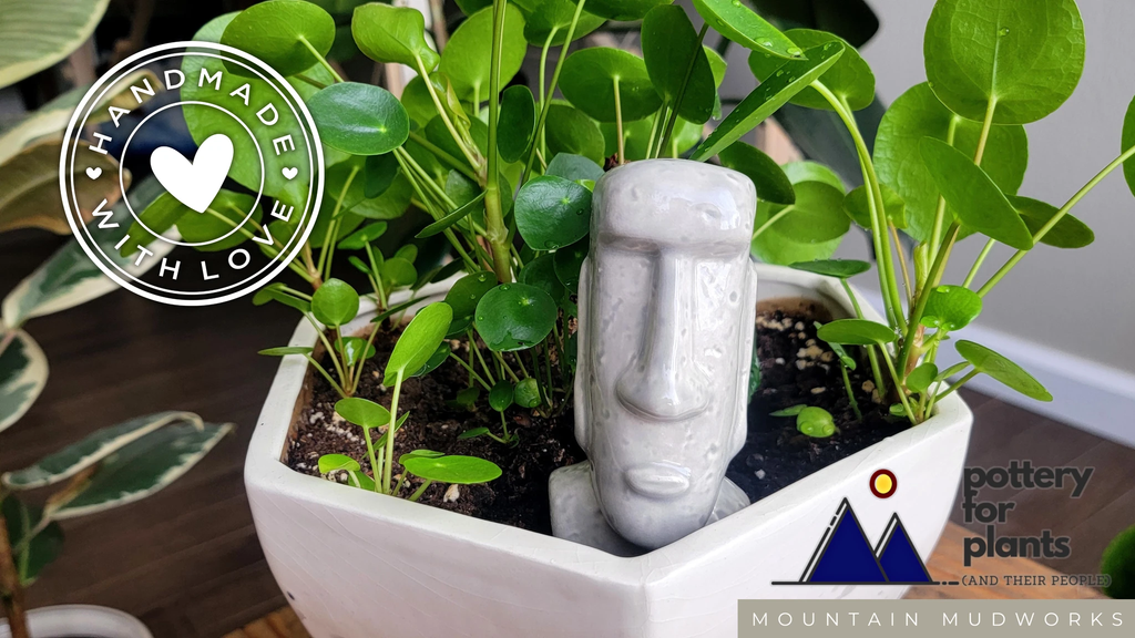Moai Watering Spike by Mountain Mudworks