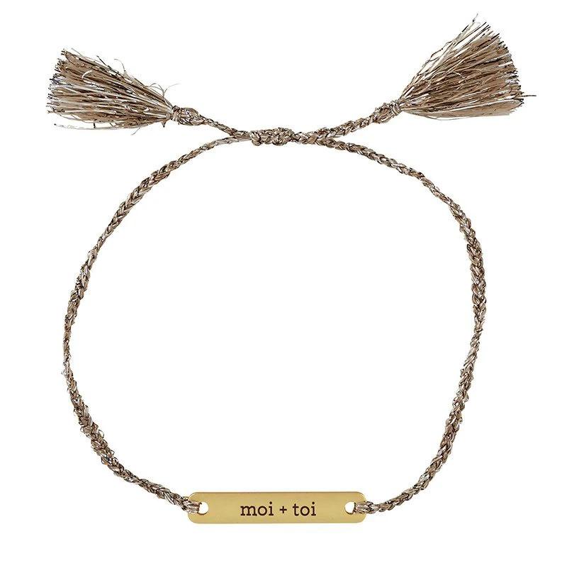 Moi + Toi Love Notes Adjustable Bracelet | In a Giftable Glass Jar with Cork Lid by The Bullish Store