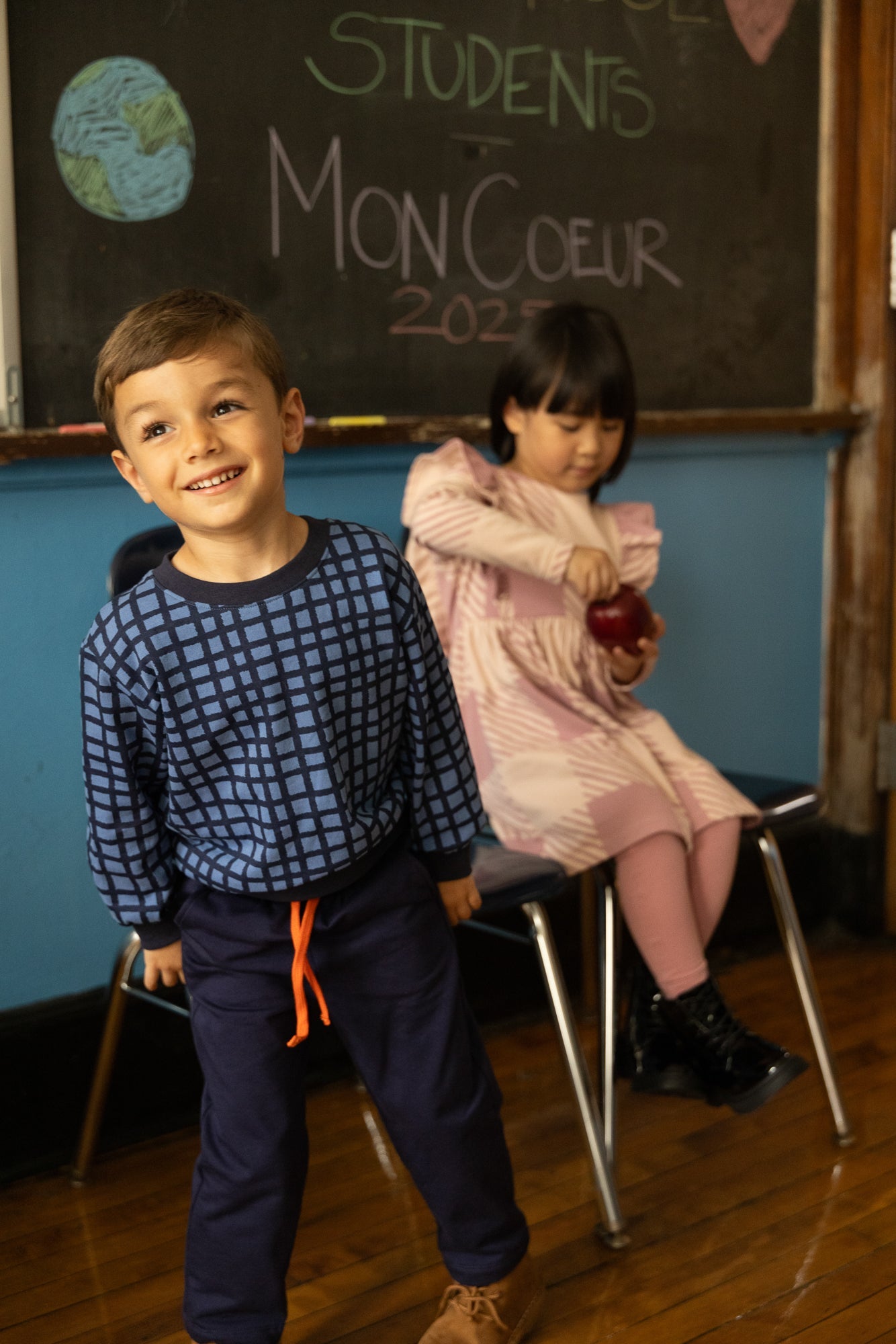 Blue Grid Sweatshirt