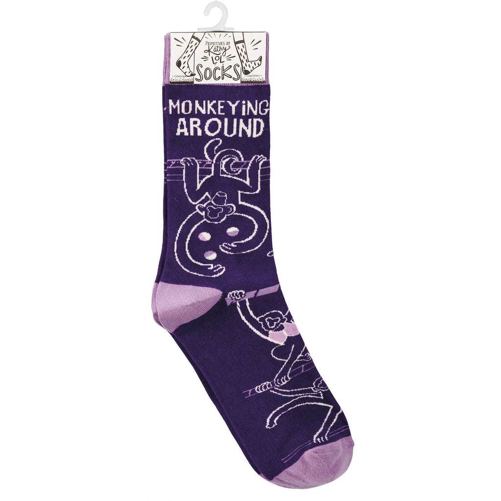 Monkeying Around Socks | Funny Unisex Socks by The Bullish Store