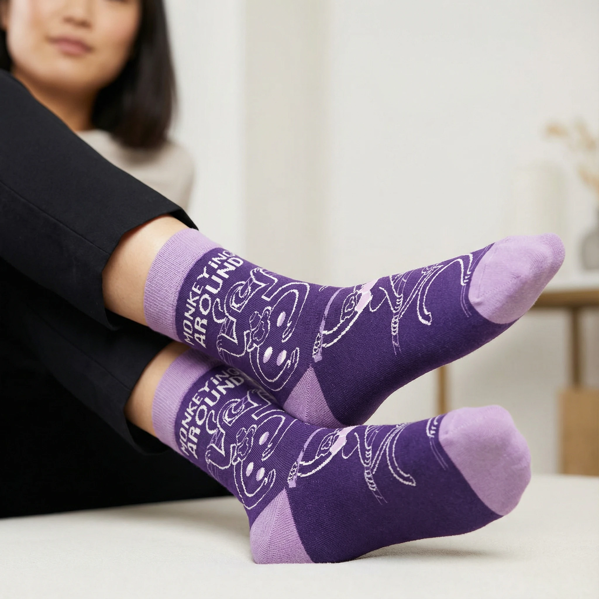 Monkeying Around Socks | Funny Unisex Socks by The Bullish Store