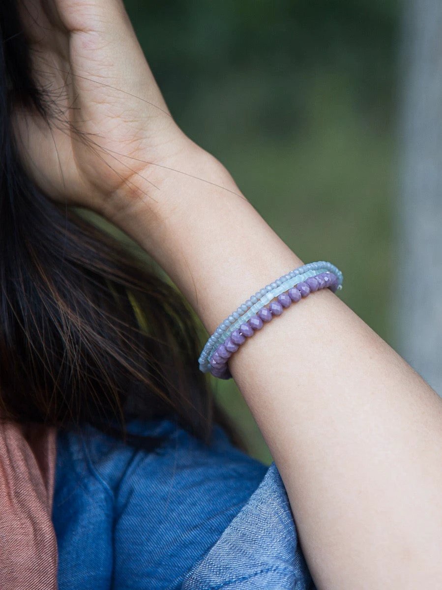 Sparkle Glass Elastic Bracelet by Fair Anita