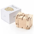 Morphits® Modern Wooden Monkey Decor – Interactive Puzzle & Art Piece by Yoshiaki Ito Design