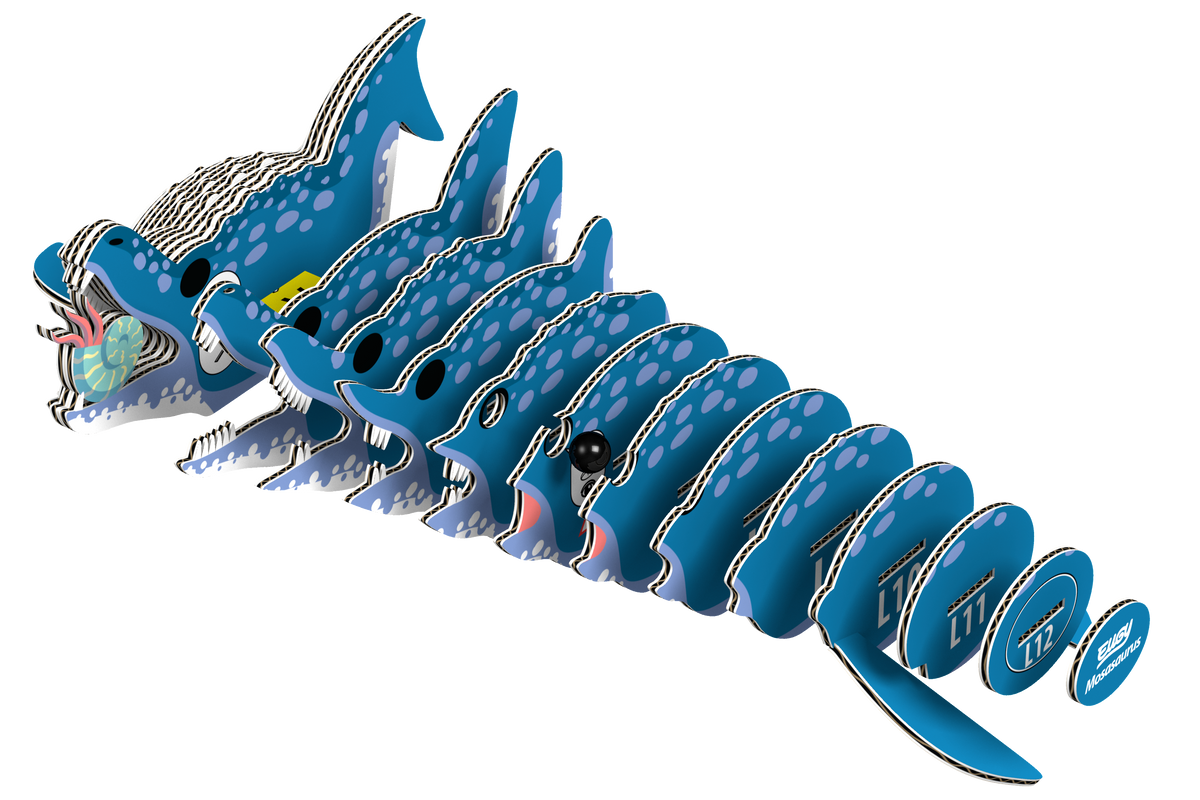 Mosasaurus 3D Puzzle for Kids | Prehistoric STEM Craft Activity