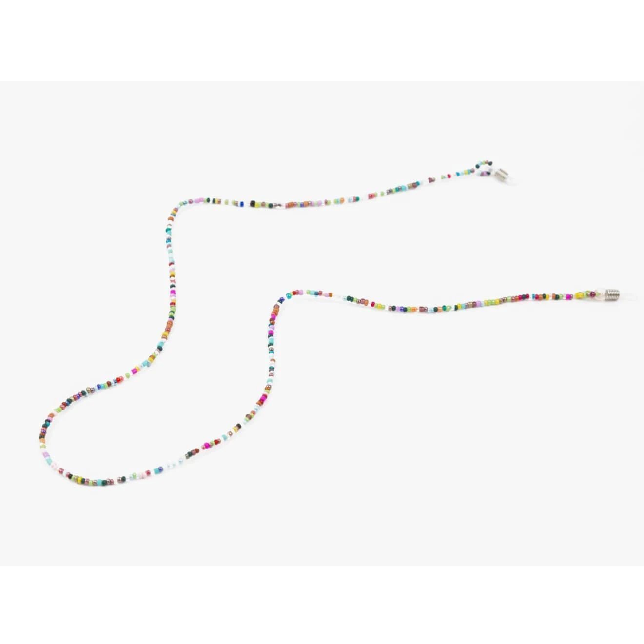 Multi-Colored Seed Bead Eyeglass Chain by Upavim Crafts