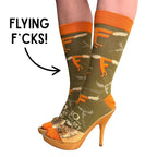 My Last Flying F@#* Socks | Colorful Novelty Unisex Socks | Gift for Her by The Bullish Store