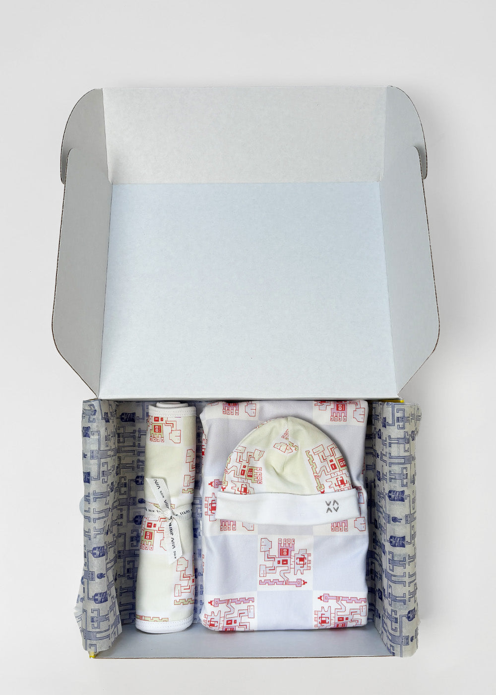 Newborn 3 pc Gift Set w Gift Box - "Protection Jaguar" RED