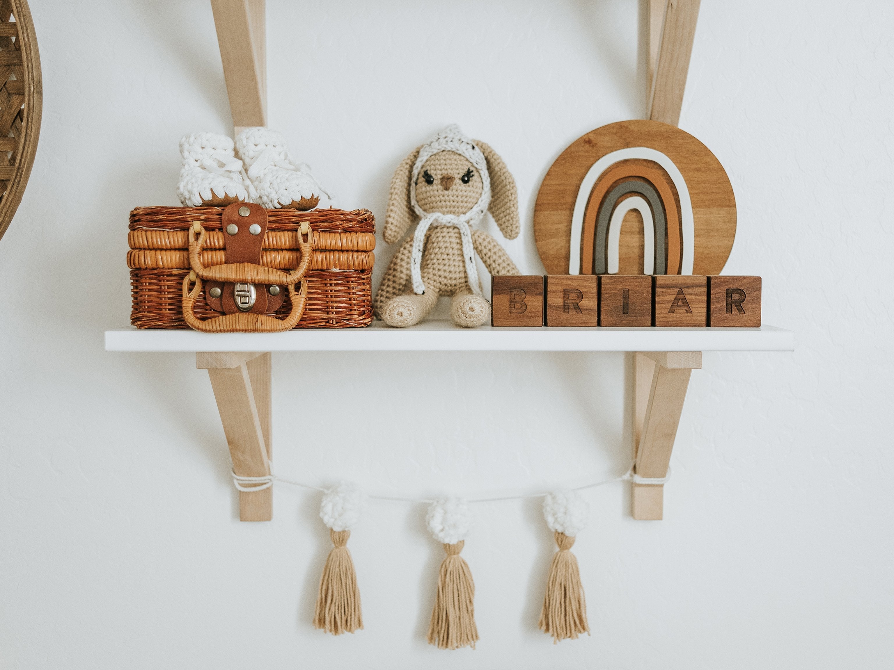 Custom Modern Wooden Name Blocks