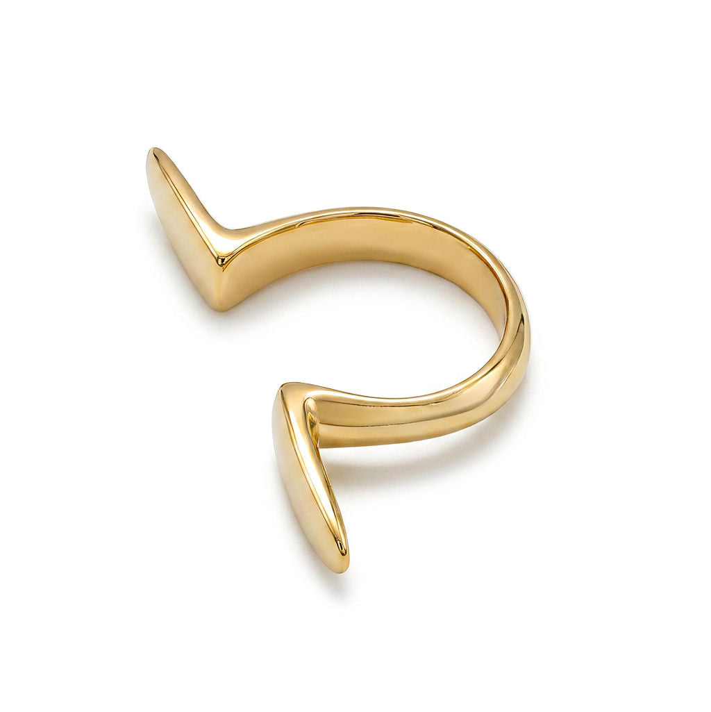 Njia Adjustable U-Shaped Open Cuff Ring for Women