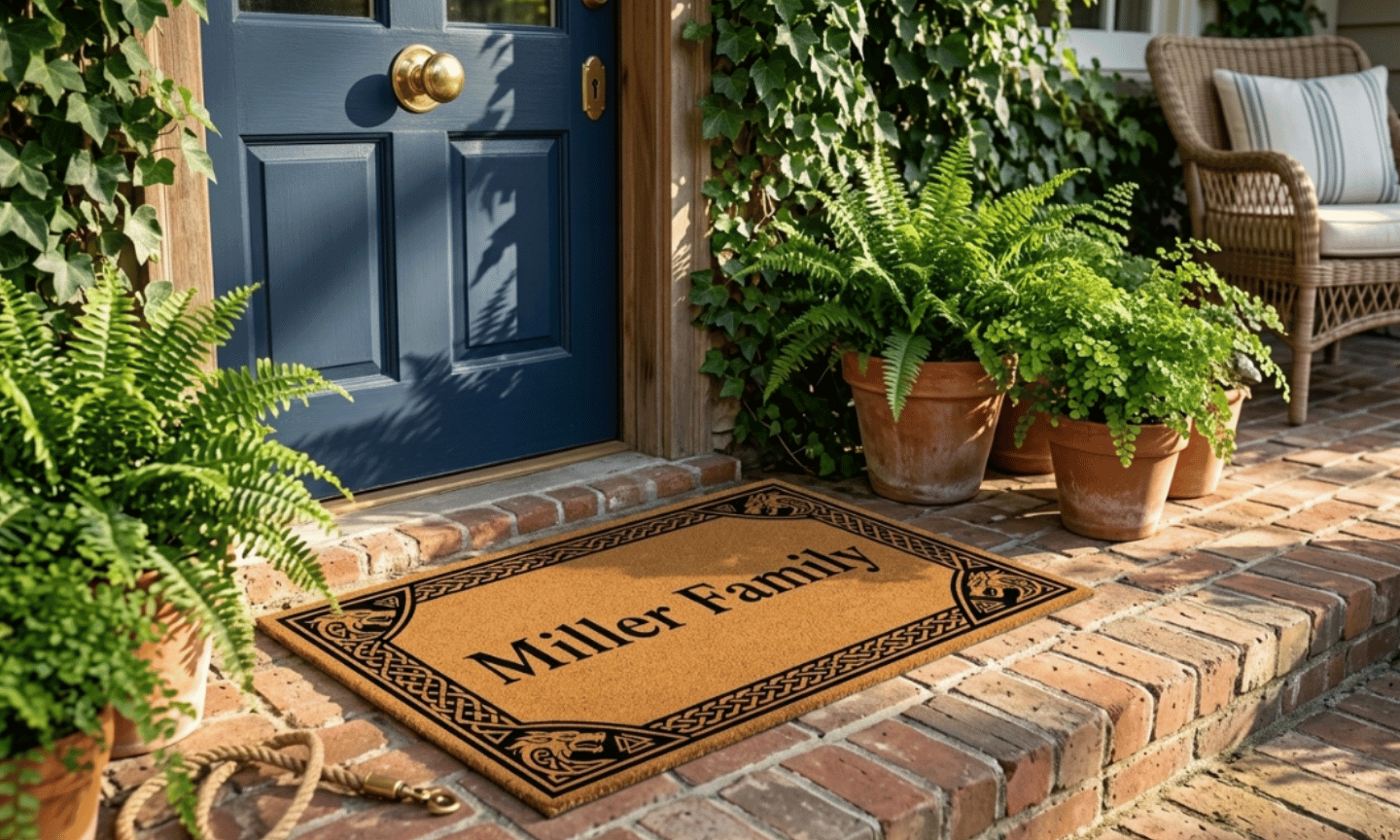 Norse Border Personalized Coir Mat