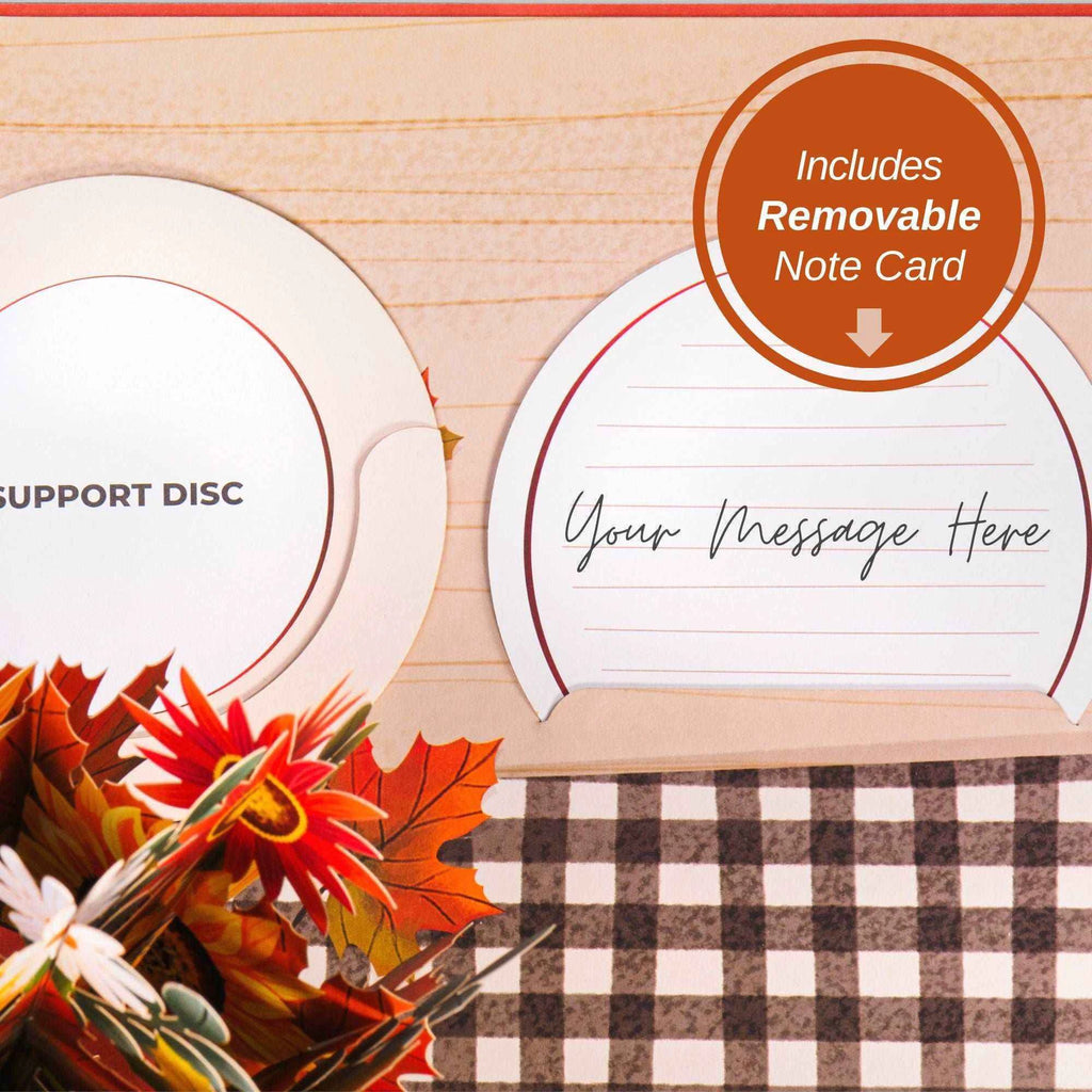 HugePop Harvest Bouquet Pop Up Card, With Detachable Bouquet, 10"x14" by Paper Love