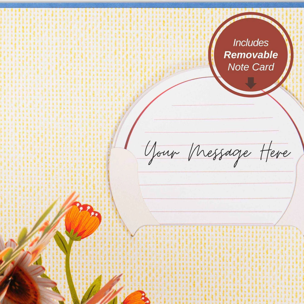 Hugepop Artisan Flower Pop Up Card with Detachable Bouquet by Paper Love