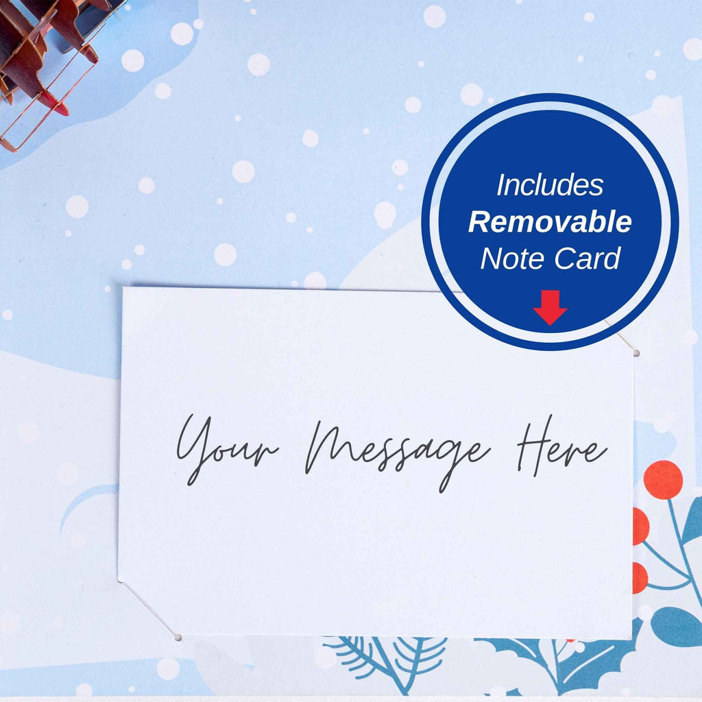 Paper Love Christmas Card - Ornament Reindeer Pop Up Card