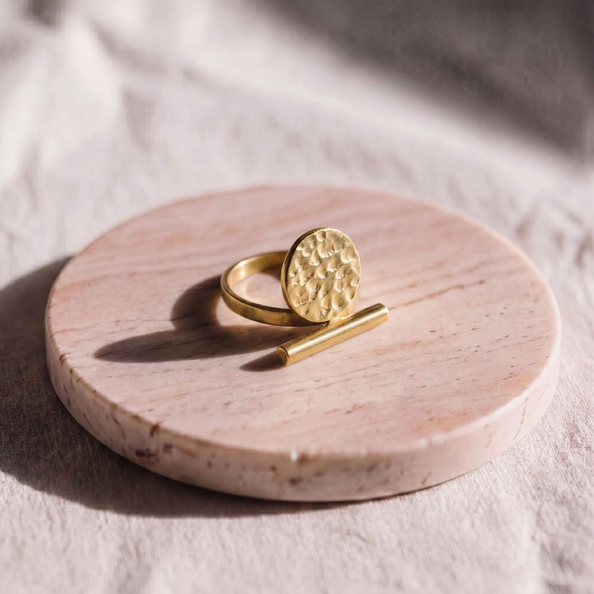 Nuru Adjustable Hammered Ring