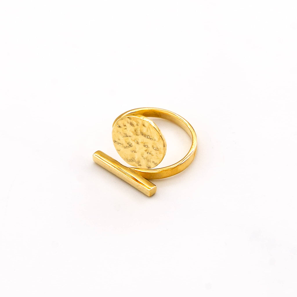 Nuru Adjustable Hammered Ring